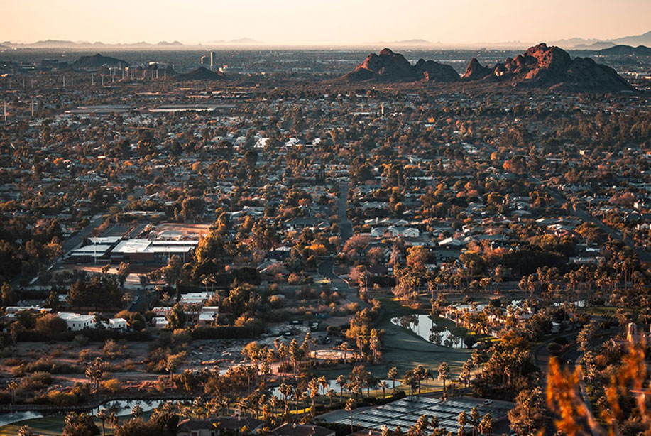 Phoenix, Arizona aerial shot